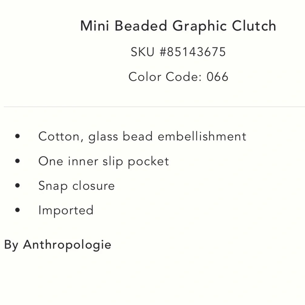 Anthropologie Beaded Floral Crossbody Bag / Clutch - Picture 12 of 13